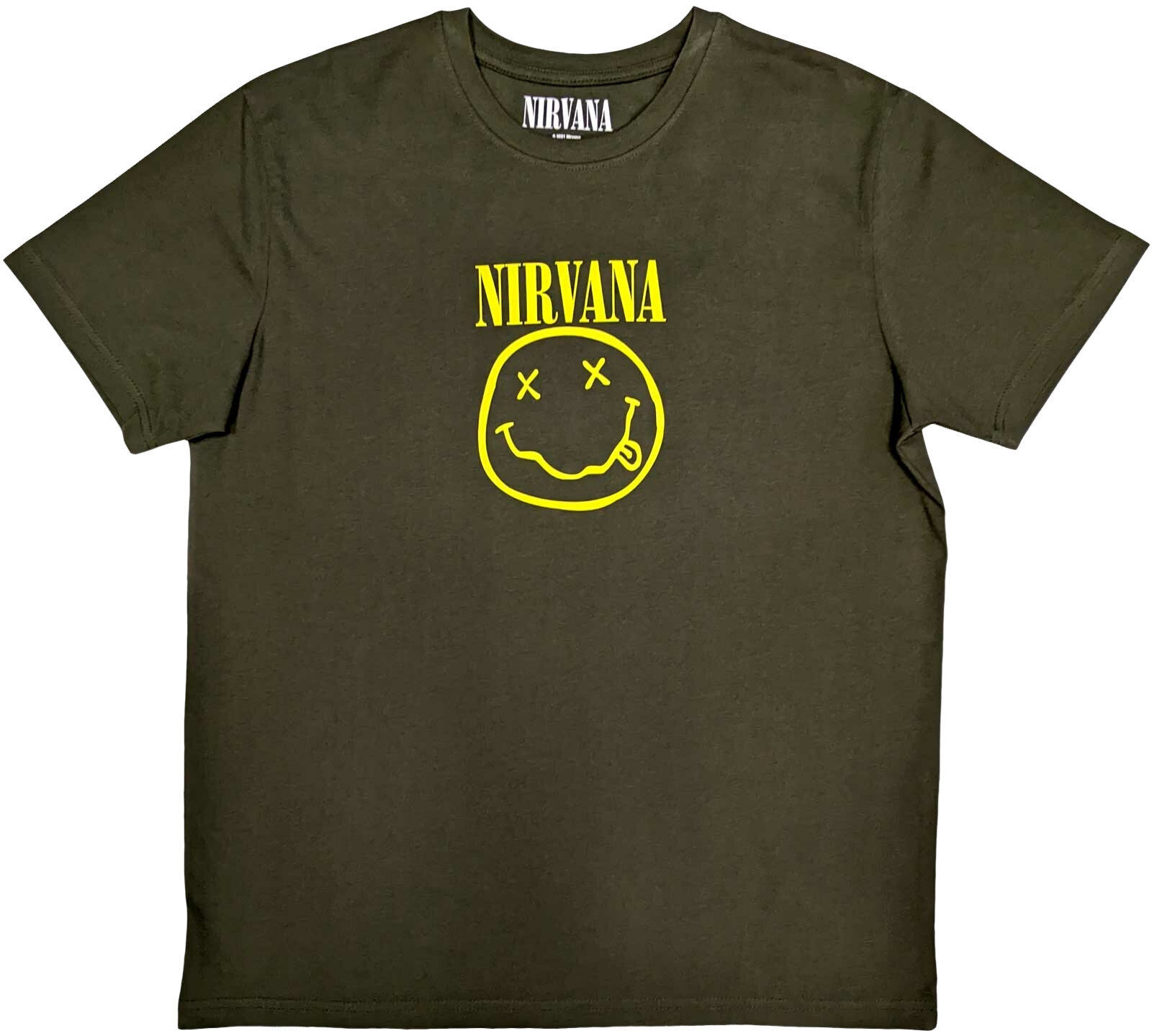 Skjorte Nirvana Skjorte Yellow Smiley Green M