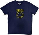 Nirvana Yellow Happy Face Navy Blue XL T-särk
