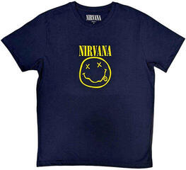 T-Shirt Nirvana Yellow Happy Face Navy Blue 2XL T-Shirt