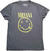 T-shirt Nirvana Yellow Happy Face (Back Print) Brindle L T-shirt