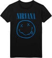 Nirvana Blue Happy Face Black XL T-särk