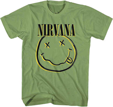 Maglietta Nirvana Maglietta Inverse Smiley Green S - 1