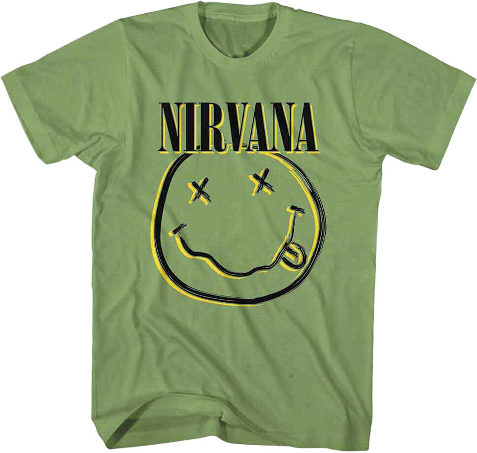 T-shirt Nirvana T-shirt Inverse Smiley Green M