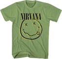 Nirvana Inverse Happy Face Green L T-särk