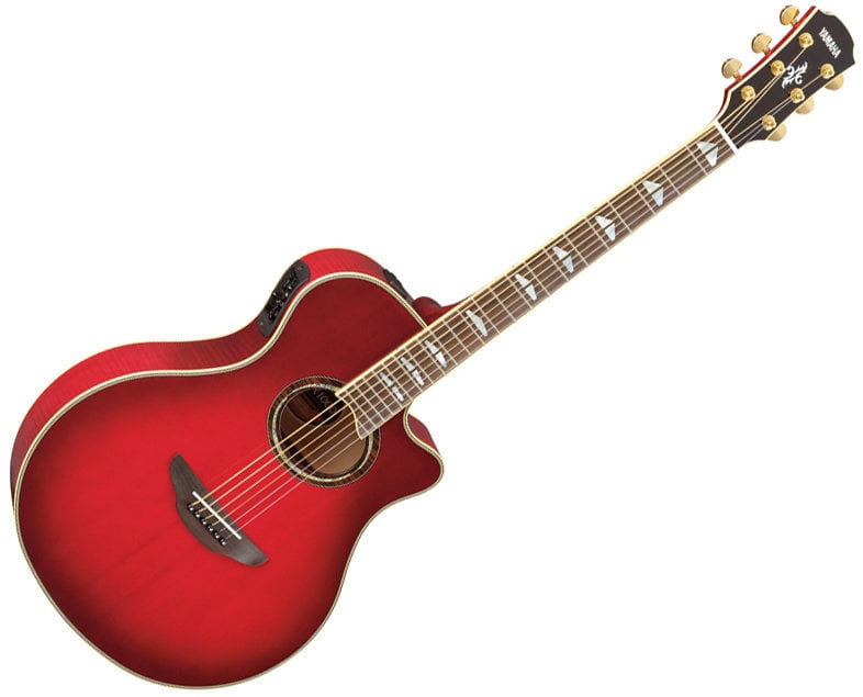 Guitare Jumbo acoustique-électrique Yamaha APX 1000 CRB Crimson Red Burst