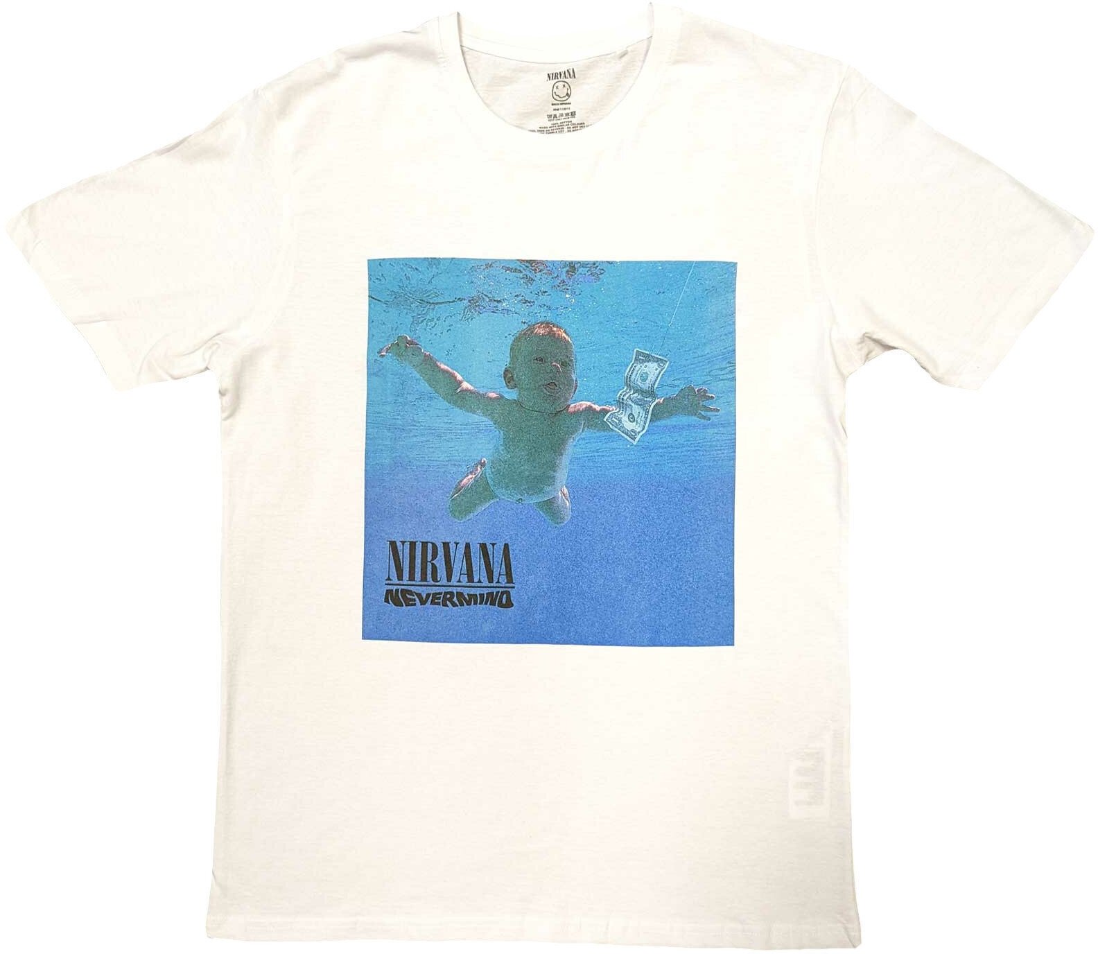 T-shirt Nirvana T-shirt Nevermind Album White S