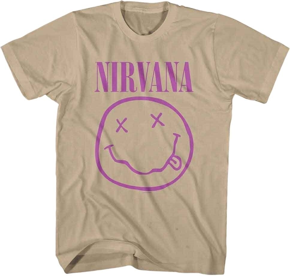 T-shirt Nirvana T-shirt Purple Smiley Sand S