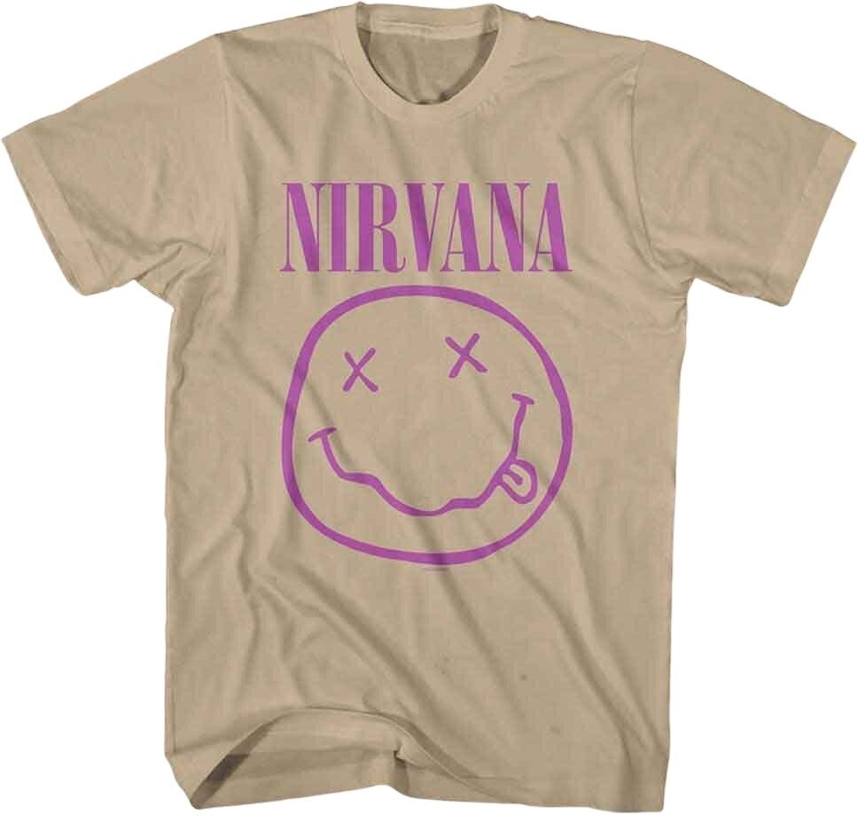 Camiseta de manga corta Nirvana Camiseta de manga corta Purple Smiley Sand L