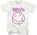 Nirvana Purple Happy Face White L Majica