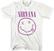 T-shirt Nirvana Purple Happy Face White 2XL T-shirt
