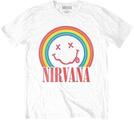 Nirvana Happy Face Rainbow White S Tričko