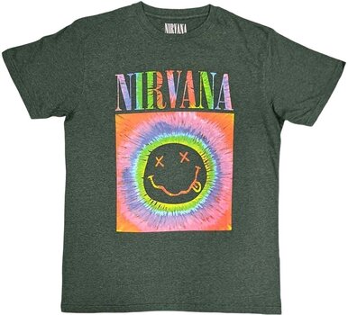 Camiseta de manga corta Nirvana Camiseta de manga corta Smiley Glow Box Verde S - 1