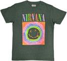 Nirvana Happy Face Glow Box Verde S Camiseta de manga corta