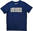 Nirvana Box Logo Denim Blue S Tričko