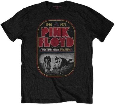 Camiseta de manga corta Pink Floyd Camiseta de manga corta Atom Heart Mother Tour Black S - 1