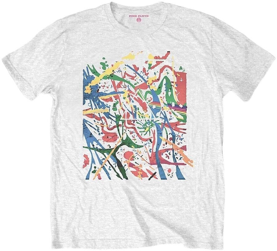 T-shirt Pink Floyd T-shirt Pollock Prism White M