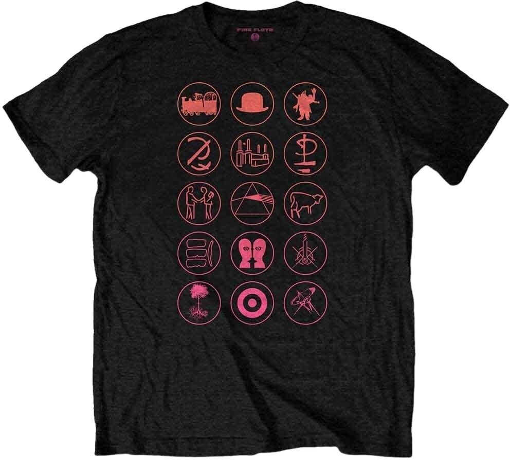 Skjorte Pink Floyd Skjorte Symbols Black L