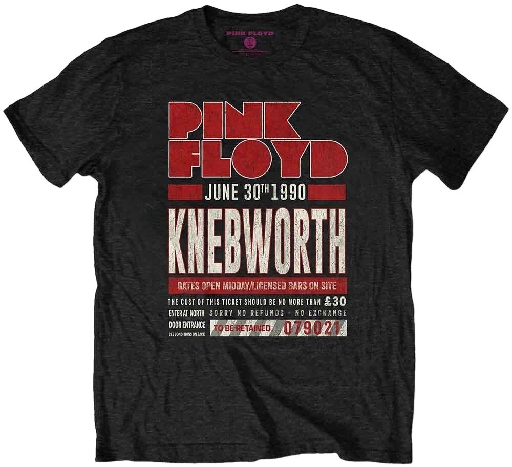 Maglietta Pink Floyd Maglietta Knebworth '90 Red Unisex Black L