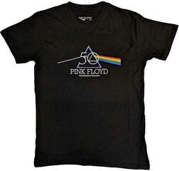 Shirt Pink Floyd 50th Prism Logo Unisex T-shirt met korte mouwen/Black/Kort