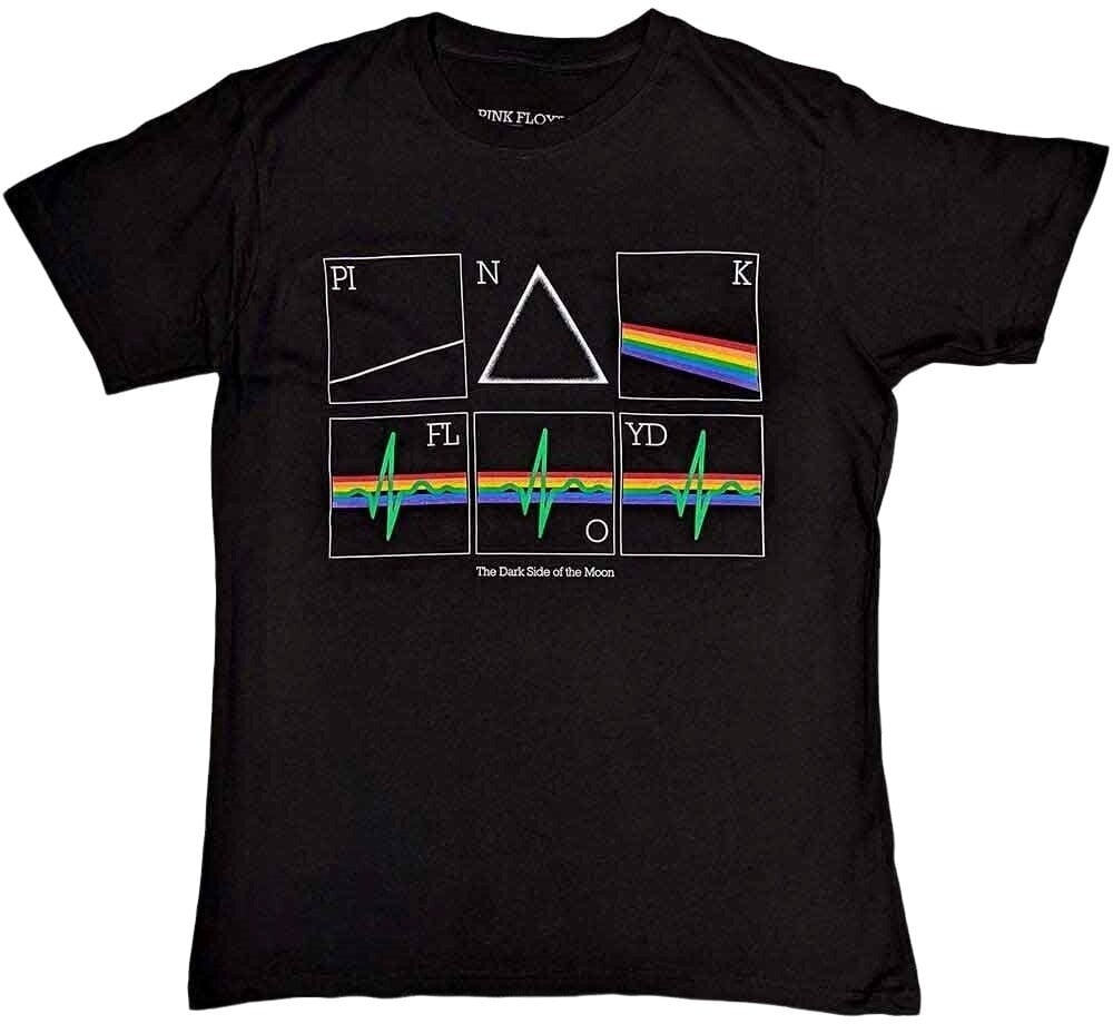 Camiseta de manga corta Pink Floyd Camiseta de manga corta Prism Heart Beat Black L