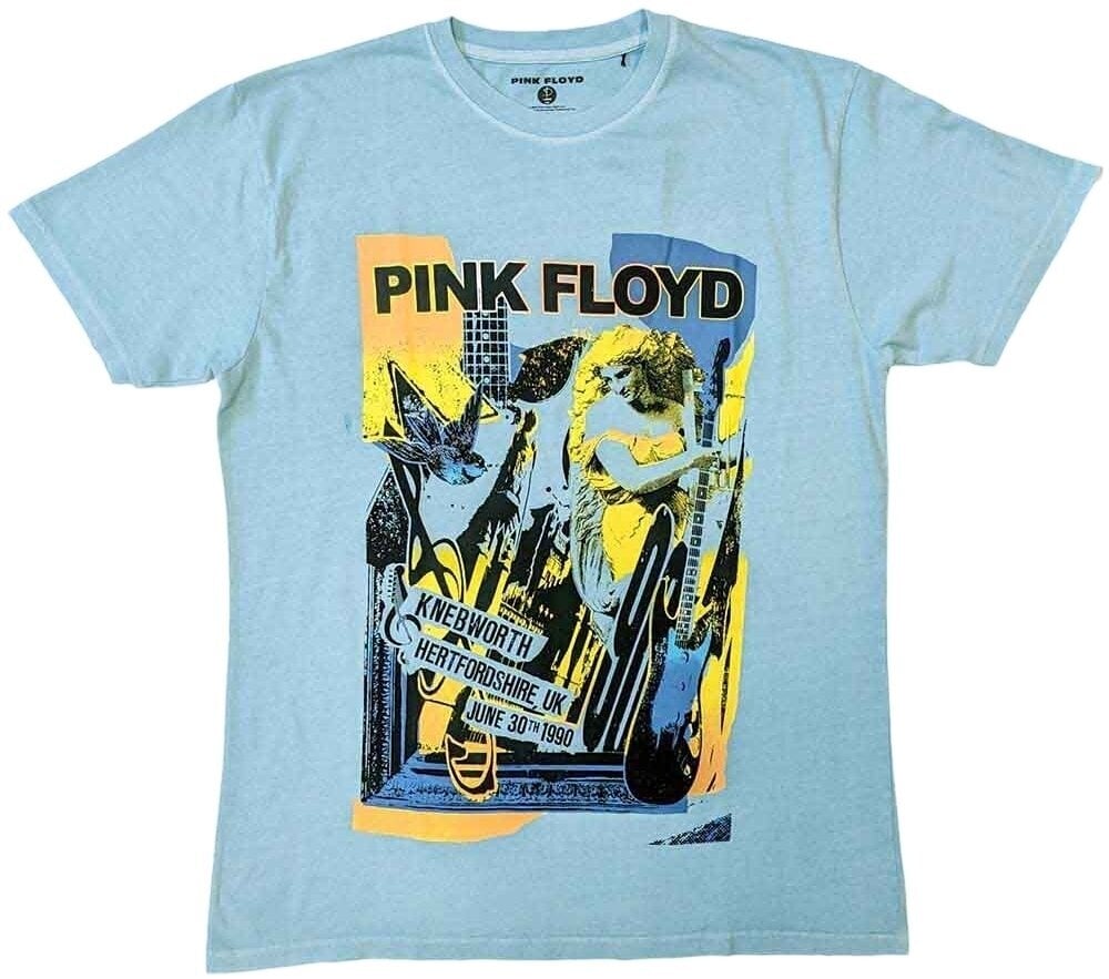 T-Shirt Pink Floyd T-Shirt Knebworth Live Blue S