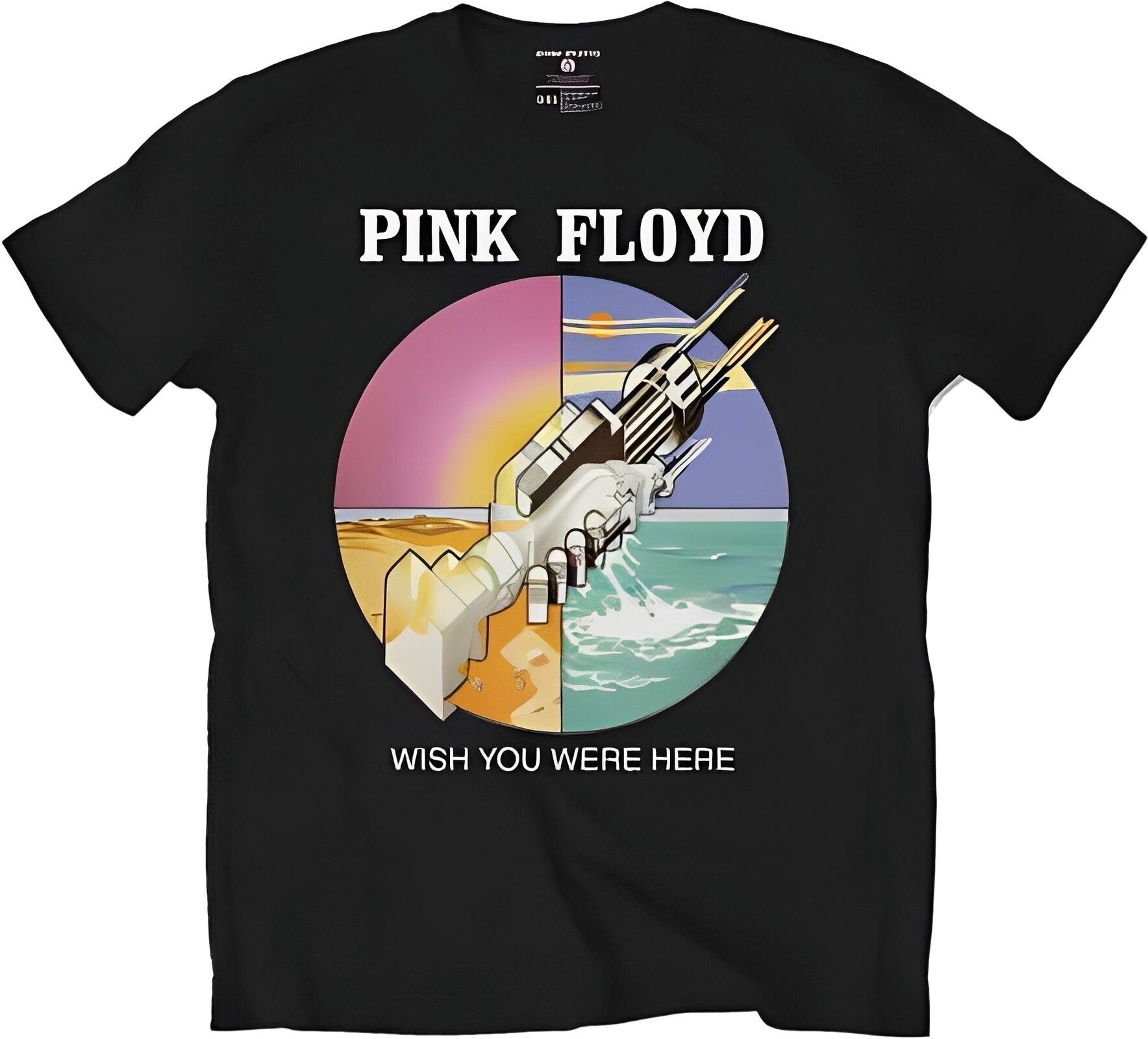 Camiseta de manga corta Pink Floyd Camiseta de manga corta WYWH Circle Icons Black S