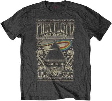 T-Shirt Pink Floyd T-Shirt Carnegie Hall Poster Charcoal 2XL - 1