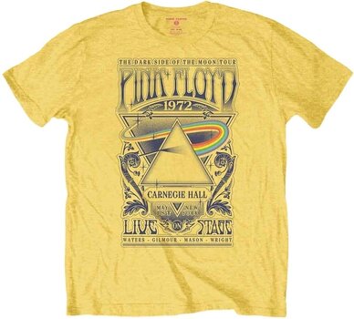 T-shirt Pink Floyd T-shirt Carnegie Hall Poster Yellow S - 1