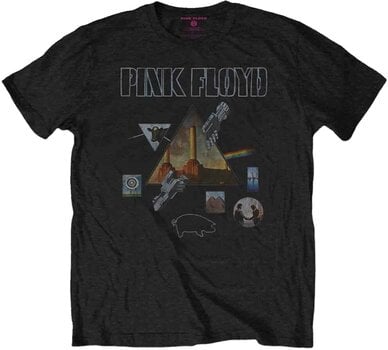 Camiseta de manga corta Pink Floyd Camiseta de manga corta Montage Black S - 1