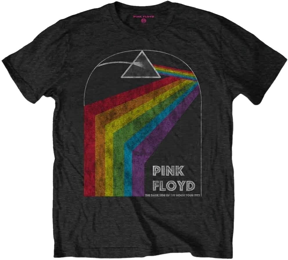 Camiseta de manga corta Pink Floyd Camiseta de manga corta DSOTM 1972 Tour Black M