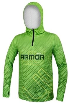 Horgászpóló Delphin Horgászpóló Hooded Sweatshirt UV ARMOR 50+ Neon 3XL - 1