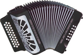 Dragspel med knappar Hohner El Rey del Vallenato ADG Black Dragspel med knappar Black