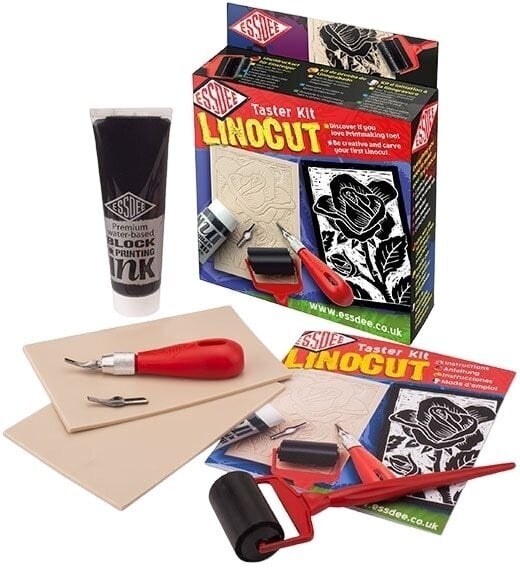 Set For Graphic Techniques Essdee Linocut Taster Kit Set For Graphic Techniques