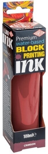 Färg för linoleumsnitt Essdee Premium Block Printing Ink Färg för linoleumsnitt Crimson 100 ml
