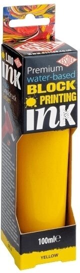 Pintura para linograbado Essdee Premium Block Printing Ink Pintura para linograbado Brilliant Yellow 100 ml
