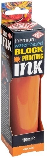Paint For Linocut Essdee Premium Block Printing Ink Paint For Linocut Orange 100 ml
