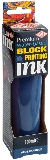 Färg för linoleumsnitt Essdee Premium Block Printing Ink Färg för linoleumsnitt Prussian Blue 100 ml