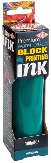 Vernice per linoleografia Essdee Premium Block Printing Ink Vernice per linoleografia Viridian 100 ml
