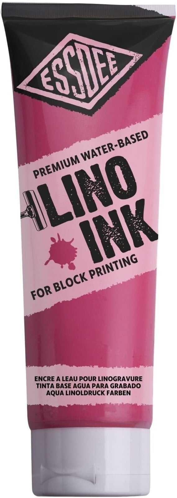 Färg för linoleumsnitt Essdee Block Printing Ink Färg för linoleumsnitt Fluorescent Red 300 ml
