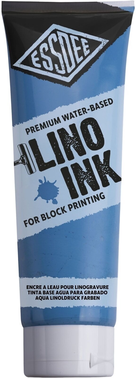 Barva na linoryt Essdee Block Printing Ink Barva na linoryt Fluorescent Blue 300 ml