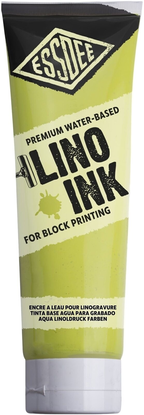 Färg för linoleumsnitt Essdee Block Printing Ink Färg för linoleumsnitt Fluorescent Yellow 300 ml