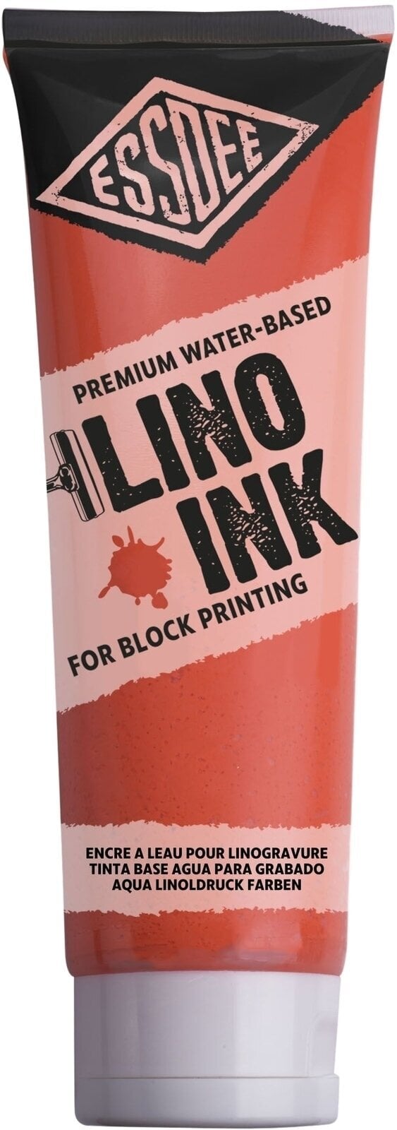 Färg för linoleumsnitt Essdee Block Printing Ink Färg för linoleumsnitt Fluorescent Orange 300 ml