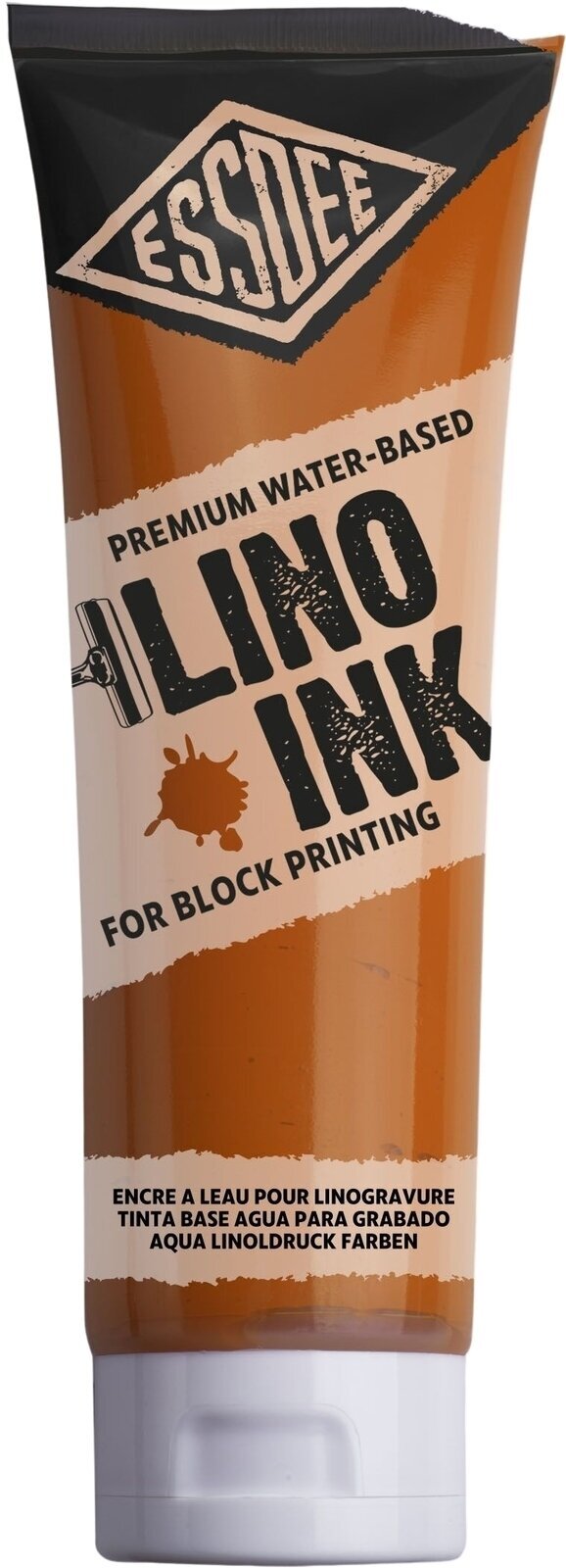 Paint For Linocut Essdee Block Printing Ink Paint For Linocut Orange 300 ml