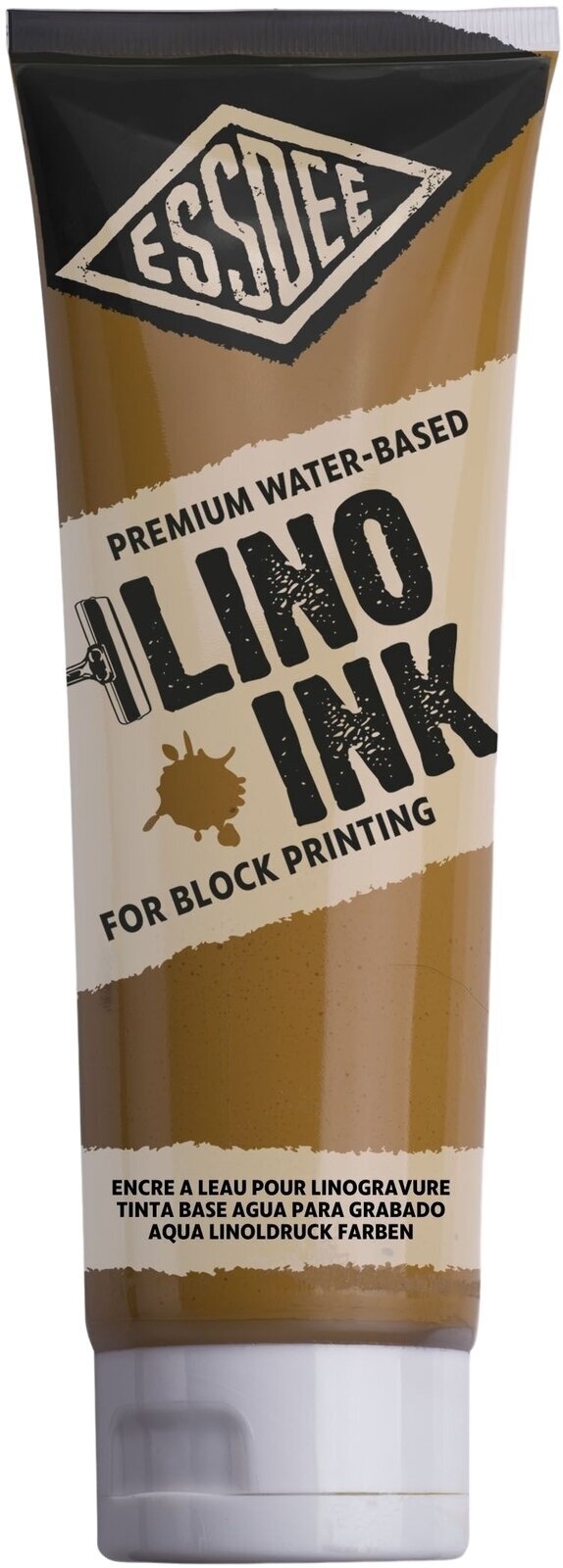 Färg för linoleumsnitt Essdee Block Printing Ink Färg för linoleumsnitt Yellow Ochre 300 ml