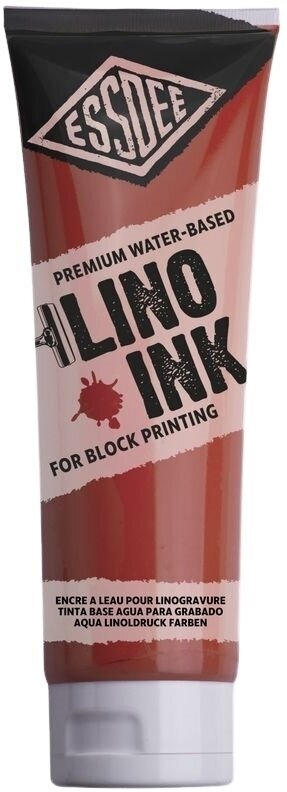 Färg för linoleumsnitt Essdee Block Printing Ink Färg för linoleumsnitt Vermillion 300 ml
