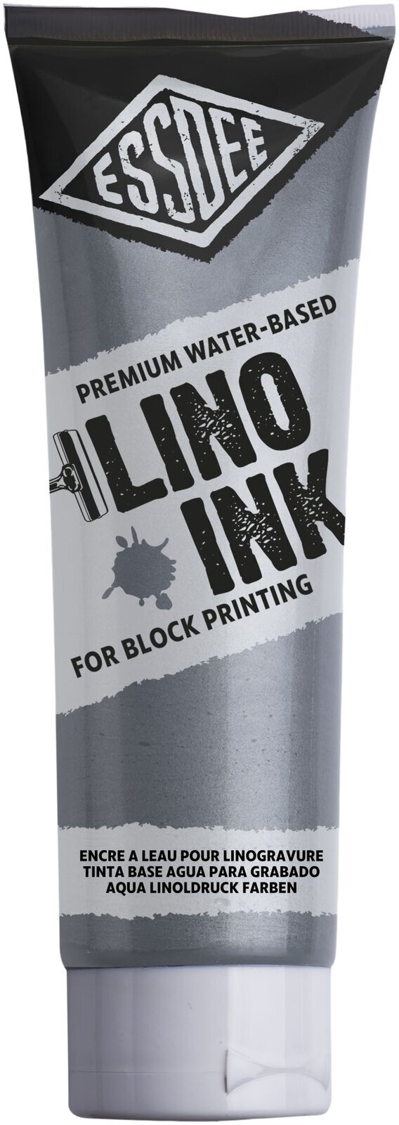 Färg för linoleumsnitt Essdee Block Printing Ink Färg för linoleumsnitt Metallic Silver 300 ml