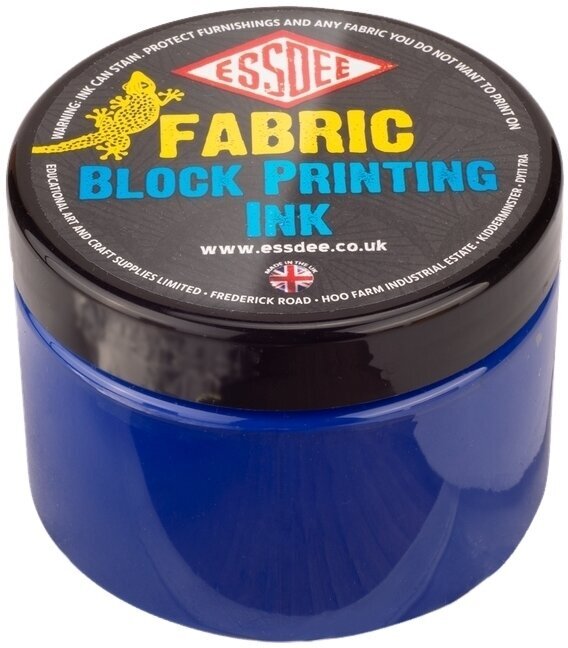 Barva za linotisk Essdee Fabric Printing Ink Barva za linotisk Blue 150 ml