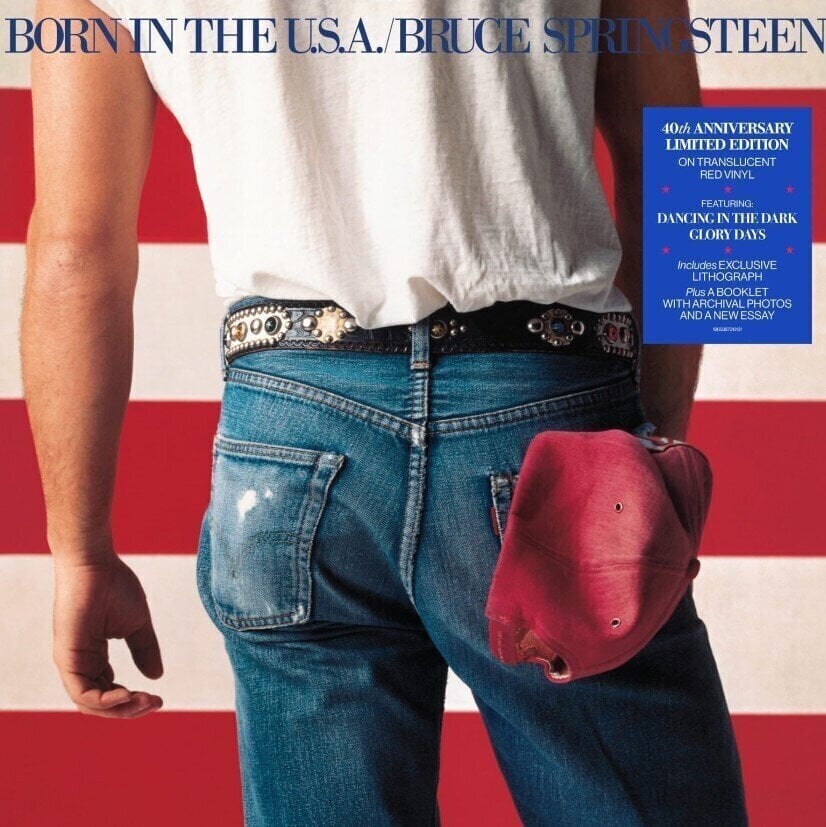 Vinylskiva Bruce Springsteen - Born In The U.S.A. (Red Coloured) (Gatefold Sleeve) (Anniversary Edition) (LP)