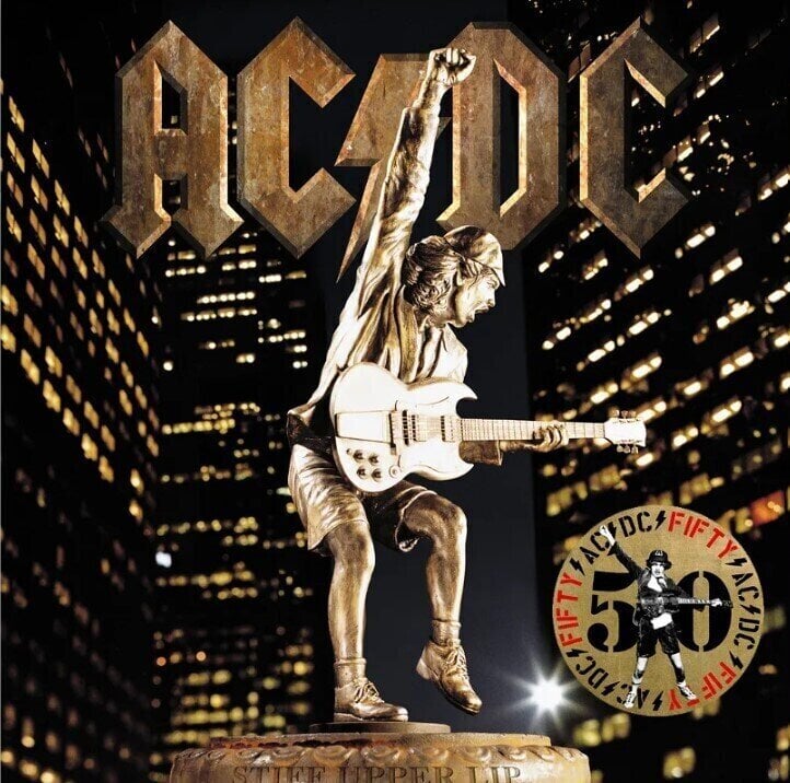 Hanglemez AC/DC - Stiff Upper Lip (Gold Coloured) (Anniversary Edition) (LP)