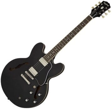 Halbresonanz-Gitarre Epiphone ES-335 Ebony Halbresonanz-Gitarre - 1